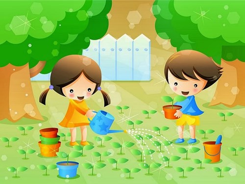 Các bé trường Mầm non Thanh Xuân Trung hưởng ứng ngày hội Tết trồng cây Xuân Kỷ Hợi 2019