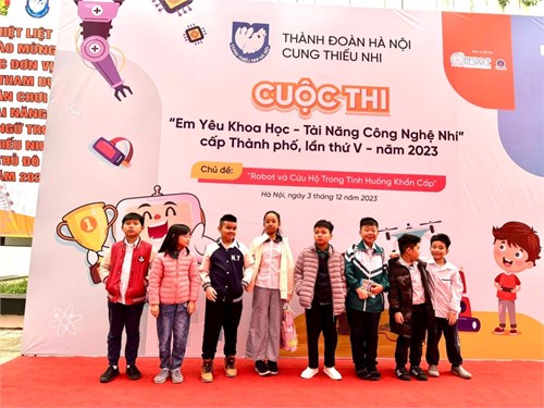 Học sinh trường tiểu học Nguyễn Trãi tích cực tham gia sân chơi “Em yêu khoa học – Tài năng công nghệ nhí” cấp TP năm học 2023 – 2024