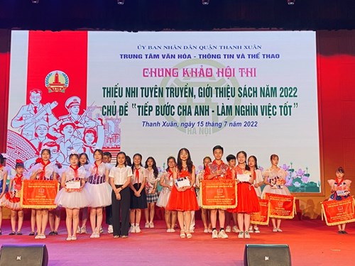 Trường THCS Nguyễn Lân đạt một giải Nhì, một giải Chuyên đề trong Hội thi Thiếu nhi tuyên truyền, giới thiệu sách năm 2022
