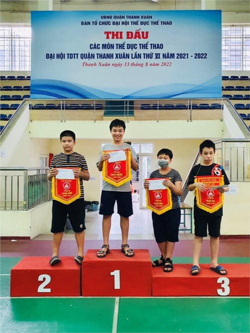 Trường THCS Nguyễn Lân đạt nhiều thành tích trong Kì thi đấu các môn thể thao Thiếu niên, nhi đồng hè quận Thanh Xuân năm 2022

