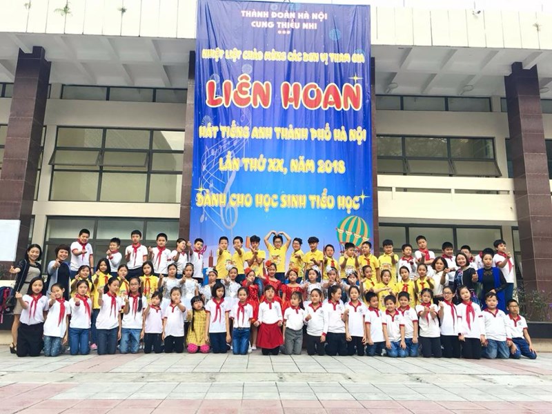 Học sinh trường tiểu học Khương Mai hào hứng tham gia Chung khảo Liên hoan Hát tiếng Anh TP Hà Nội lần thứ XX