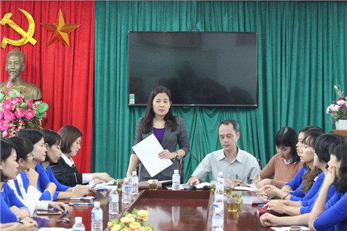 Ban tổ chức Quận ủy, Phòng Nội vụ, Phòng GD&ĐT tổ chức lấy phiếu tín nhiệm chức danh Phó hiệu trưởng nhà trường cho đồng chí Nguyễn Thị Bích Thủy