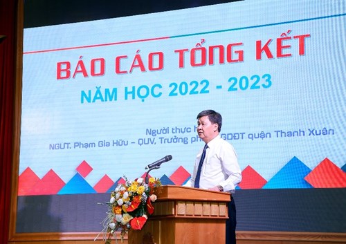 Quận Thanh Xuân: Hội nghị tổng kết năm học 2022-2023, triển khai nhiệm vụ năm học 2023-2024